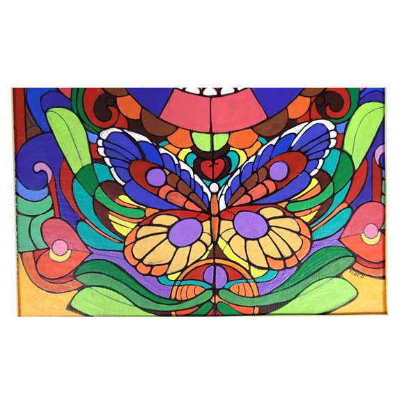 Joanne Zucco Berneche "Two Doves" Acrylic Art 17.75" x 22.75" Unframed Original - Picture 4 of 7